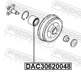 FEBEST DAC30620048 cojinete de rueda trasero Renault DUSTER
