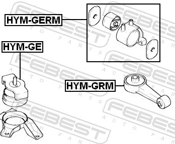 HYMGE Febest Soporte de motor derecho