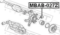 MBAB027Z Febest Buje de mangueta trasera