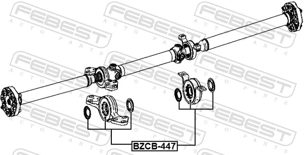 BZCB447 Febest Rodamiento central del eje de transmisión