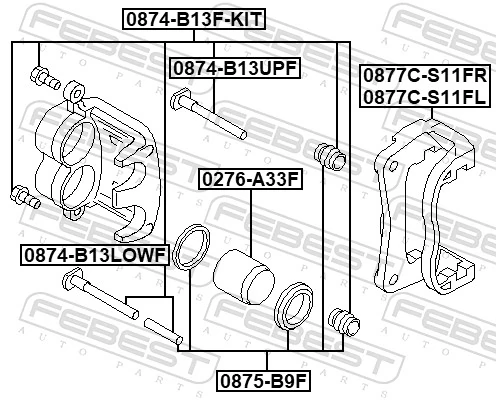 0874B13FKIT Febest