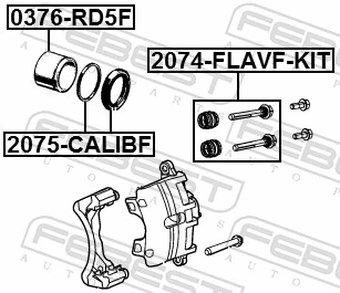 2074FLAVFKIT Febest Kit de reparación de pinzas
