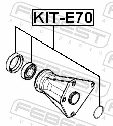 KITE70 Febest Cojinete del semieje delantero