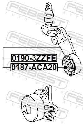  Tensor de correa poli V Toyota Auris 