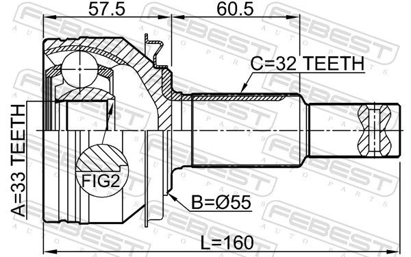 Junta homocinética para Nissan Altima L33 