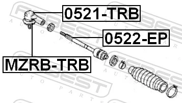 Rótula barra de dirección 8L8Z3A130B Ford