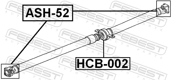 ASH52 Febest Cruceta transmision