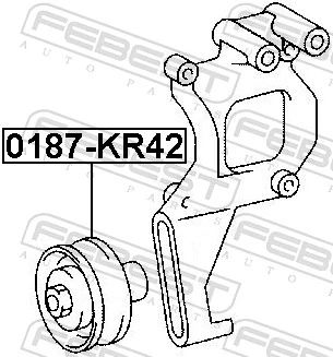 0187KR42 Febest Polea tensora