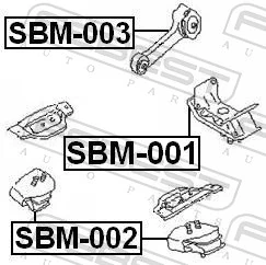 Soporte de motor trasero Subaru Forester 3 S12, SH