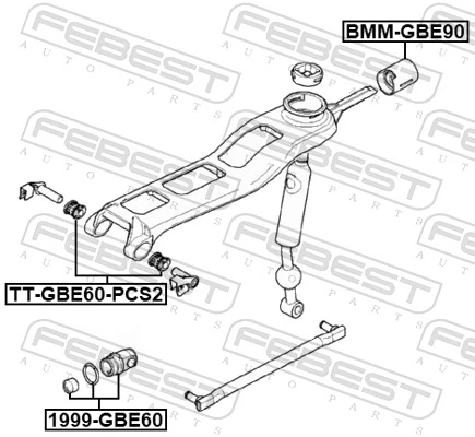 Casquillo palanca cambio para BMW 5  E61
