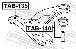  Silentblock del brazo de suspensión Toyota Avensis 1