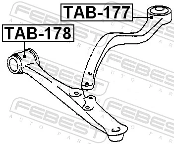 TAB177 Febest Silentblock de brazo de suspensión delantero inferior