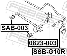 0823003 Febest Silentblock de la barra estabilizadora