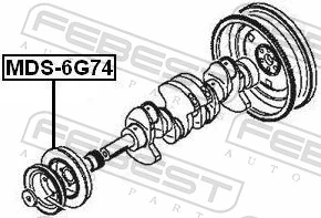 MDS6G74 Febest Dámper