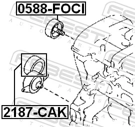 2187CAK Febest Polea tensora