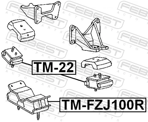 Soportes de motor delantero para Toyota Land Cruiser 80 J8