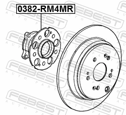 0382RM4MR Febest Buje de rueda trasero