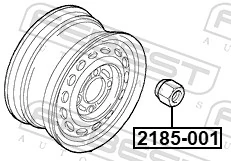 2185001 Febest Perno de rueda