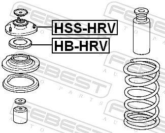 HSSHRV Febest Soporte del amortiguador delantero
