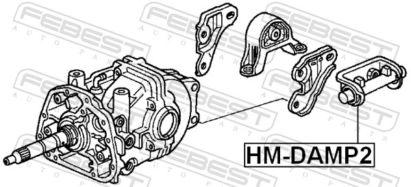 HMDAMP2 Febest Amortiguador de vibraciones del diferencial trasero