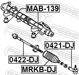 Barra de direccion coche para Mitsubishi Galant IX DJ, DM