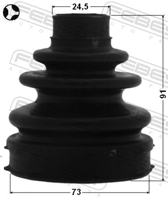 0115ZRT270T Febest Juego de fuelles de junta homocinética delantera