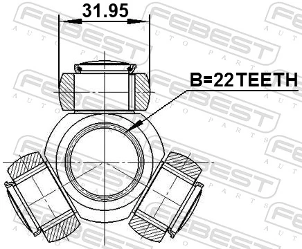 Junta homocinética interior trípode para Suzuki Grand Vitara  JB