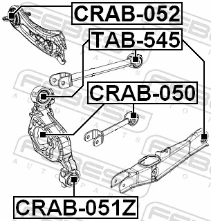 CRAB051Z Febest Buje de mangueta trasera