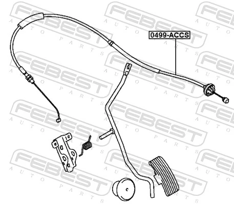 0499ACCS Febest Cable del acelerador