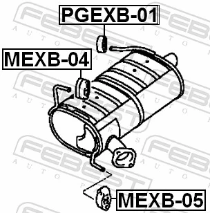 MEXB04 Febest Soporte de escape