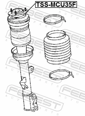 TSSMCU35F Febest Soporte del amortiguador delantero