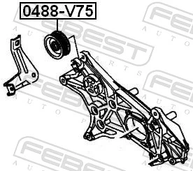 Polea inversión/guía, correa auxiliar servicios Mitsubishi Pajero III SUV (V70) (2000 - 2006) precio, desde 21,11 EUR