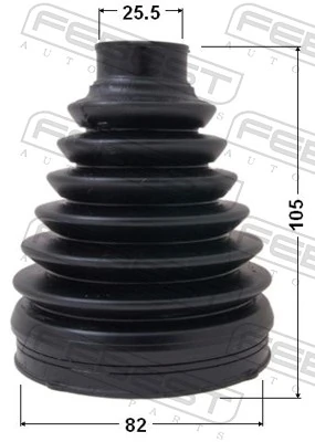 0117PZZE150 Febest Fuelle transmisión delantero exterior