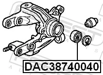 DAC38740040 Febest Rodamiento de rueda trasera