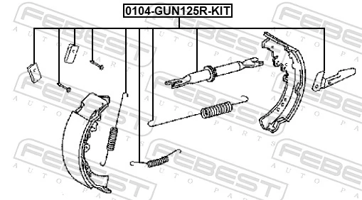 Comprar 049430K020 Toyota Kit de montaje de zapatas de freno traseras