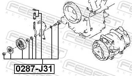 Polea tensora para Nissan Altima L31 