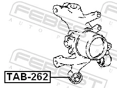 TAB262 Febest Buje de mangueta trasera