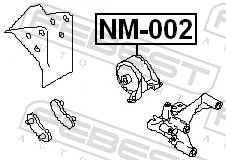 NM002 Febest Soporte de motor derecho