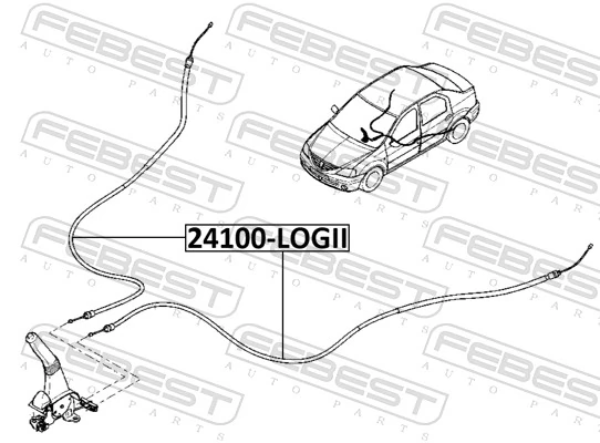 E074108 Peugeot/Citroen Cable de freno de mano trasero derecho/izquierdo