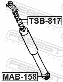 Silentblock amortiguador trasero para Mitsubishi Pajero II V2W, V4W