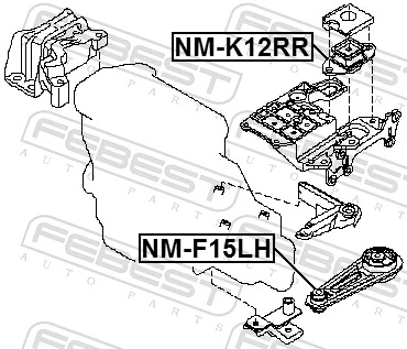 NMF15LH Febest Taco de motor