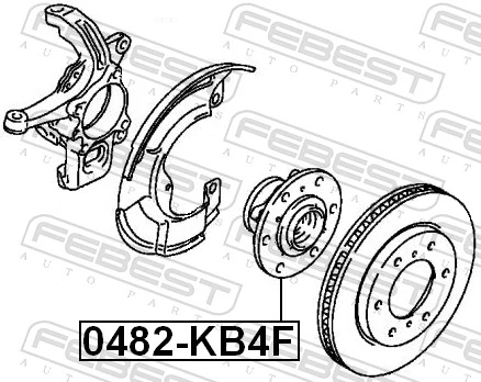 0482KB4F Febest Cubo delantero