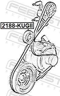 2168593 Ford Polea guía correa poli V