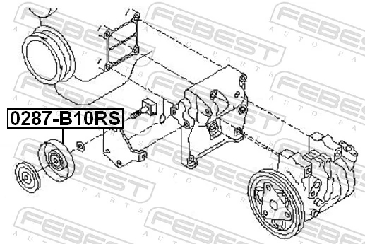 0287B10RS Febest Polea tensora