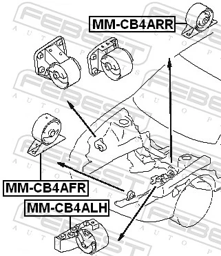 MMCB4ALH Febest Cojín del motor