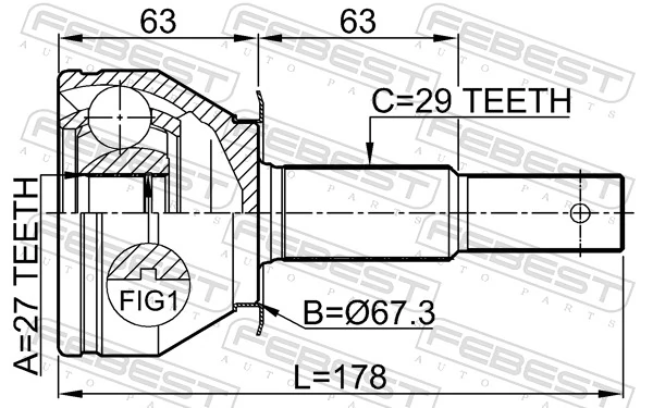 Junta homocinética para Nissan Navara NP300 III D40
