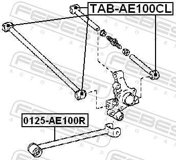 TABAE100CL Febest Silentblock de brazo transversal de suspensión trasera