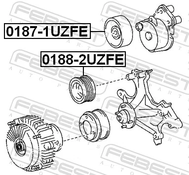 Polea tensora para Toyota Land Cruiser  J200