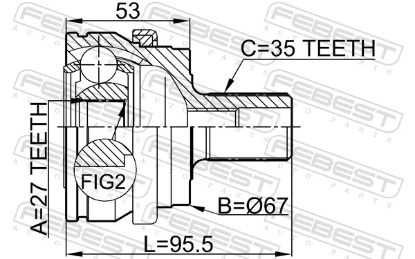 Junta homocinética para Mercedes C  W203