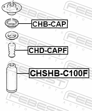 CHBCAP Febest Rodamiento, copela amortiguador delantero